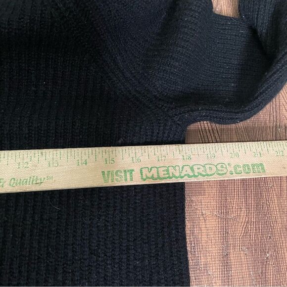 Vince Wool Cashmere Raglan Hoodie Sweater Black Womens Size Small - Picture 5 of 7